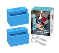 Morlike Silicone Seatbelt Secure Buckle Safety Cover Lock (BLUE2-2 PCAK)