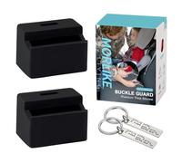 Morlike Silicone Seatbelt Secure Buckle Safety Cover Lock | Keep Children Safe in Car Seat and Prevent Kids from Accidentally Unbuckling | Buckle Guard Fits Almost Vehicles (Black, 2 Pack)