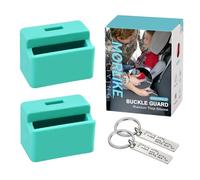 Morlike Silicone Seatbelt Secure Buckle Safety Cover Lock | Keep Children Safe in Car Seat and Prevent Kids from Accidentally Unbuckling | Buckle Guard Fits Almost Vehicles (Light Blue, 2 Pack)