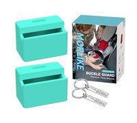Morlike Silicone Seatbelt Secure Buckle Safety Cover Lock | Keep Children Safe in Car Seat and Prevent Kids from Accidentally Unbuckling | Buckle Guard Fits Almost Vehicles (Light Blue, 2 Pack)