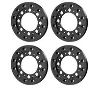 MORLORDY 4Pcs 1.55inch Aluminum RC Beadlock Wheel Replacement Rings for 1.55" Wheels Rim on 1/10 1/18 RC Crawler Car Axial UTB18 AX90069 D90 TF2 CC01 (Black)