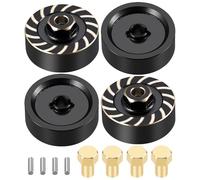 MORLORDY 4Pcs 68g Brass RC Wheel Weights Hex Hub Adapter Wheel Spacers for 1/18 TRX4M Bronco Defender k10 F150 RC Crawlers Upgrades Parts