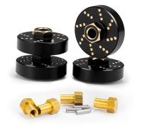 MORLORDY 4Pcs Brass Wheel Hex Hub Adapter Extended Wheel Spacers Weights for 1/18 RC Crawlers TRX4M Bronco Defender k10 F150 Upgrades Parts