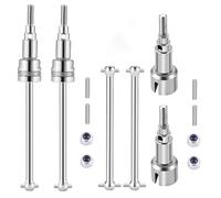 MORLORDY 4Pcs RC Front & Rear CVD Driveshaft Dogbone Joint Axle Shafts for 1/18 HBX 18859 18858 18868 High Speed RC Off Road Car Truck Upgrade Parts (Front & Rear)