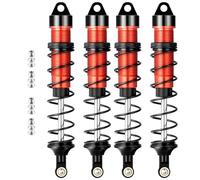 MORLORDY RC Shock Absorbers 4Pcs 133mm RC Rear Shocks Damper for 1/8 Arrma 6S Kraton Typhon Outcast Notorious Redcat ZD,FS Racing,Team Losi Racing,HSP DHK HPI RC Truck Buggy (Black Red)
