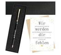 MorLuks Farewell Gift Colleagues, Lucky Pen + Leaving Card Colleague + Gift Box, Farewell Colleague Gift for Job Change Retirement New Job Courage
