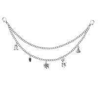 MorLuks Silver Necklace with Edelweiss Pendant, Dirndl Bodice Chain A, 30.5cm, Metal, No Gemstone