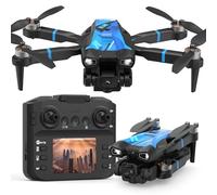 Morlyrctooy M18LCD Drone with 1080P Camera Brushless Motor Optical Flow Positioning Headless Mode One Key Takeoff/Landing RC Quadcopter for Adults