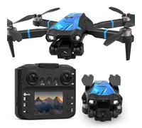 Morlyrctooy M18LCD Mini Drone with 4K Camera Drone with LCD Screen Controller 3D Flip Foldable Design Rechargeable Remote 3-Speed Settings RC Quadcopter for Beginners