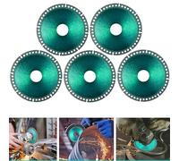 Mornajina 5 Packs 5 Inch Indestructible disc for Grinder, Indestructible Disc 2.2 for Angle Grinder 7/8" (Model 125), Cutting Discs for Smooth Cutting, Chamfering, Grinding of All Materials (Green)