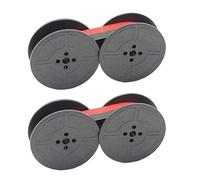 Mornavith 2 Pairs Universal Typewriter Ribbon 1/2 Inch Wide Black and Red Ink Ribbon Twin Spool Vintage Replacement for Typewriters
