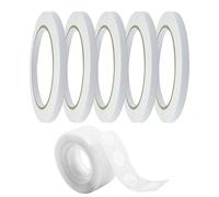 Mornavith Double Sided Tape, Balloon Adhesive Dots, 5 Rolls 10m Adhesive Tapes, 1 roll 100 Dots for Balloons, for Party, Scrapbook, DIY Craft Projects