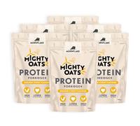 Mornflake - 6x 400g Protein Golden Syrup Porridge Oats. Wholegrain Oat Flakes & Milk Protein Concentrate Instant Protein Breakfast Cereal for Overnight Oats, Hot Breakfast & Morning Fuel