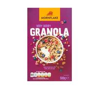 Mornflake - Crunchy Very Berry Granola. 1x 500g Box. High Fibre Granola Cereal Multipack, Breakfast Cereal with Dried Fruit, Almonds & Pumpkin Seeds. All Natural Ingredients (Pack of 1)