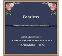 morniface Morse Code Bracelets for Women, Inspirational Gifts Jewelry Girls Birthday Graduation Gifts for Her Best Friends, 25.40 cm, Stainless Steel, no gemstone