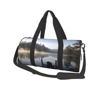 Morning at The Lake Printed Canvas Travel Duffel Bag - Gym Sports Bag with Large Capacity for Weekend Business Travel