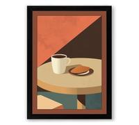 Morning at the Table Modern Framed Wall Art Print A2 (59.4×42cm) Black, Wall Decor for Living Room, Bedroom, Office & Home, Ready to Hang, Art Gift