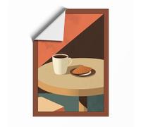 Morning at the Table Modern Unframed Wall Art Print A2 (59.4×42cm), Wall Decor for Living Room, Bedroom, Office & Home, Art Gift