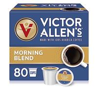 Morning Blend for K-Cup Keurig 2.0 Brewers, 80 Count, Victor Allen's Coffee Light Roast Single Serve Coffee Pods