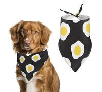 Morning Breakfast Fried Eggs Dog Bandanas Puppy Cat Kerchief Scarf Pet Triangle Bandana for Christmas