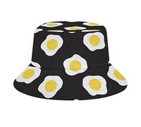Morning Breakfast Fried Eggs Travel Bucket Hat Summer Beach Sun Hat for Women Men Fishing Hats Casual Print Cap