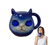Morning Cereal Bowl | 10CL Multicolor Resin Geode Crystals Chat Cups | Tea Cup In Mineral Resin And Ergonomic Handle 100ml For Cocktail Whiskey