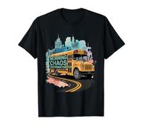 Morning Chaos Coordinator Funny Art Lover Back to School Bus T-Shirt
