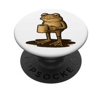 Morning Coffee Frog Retro Mug Meme Graphic PopSockets Adhesive PopGrip