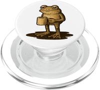 Morning Coffee Frog Retro Mug Meme Graphic PopSockets PopGrip for MagSafe