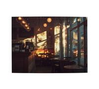 Morning Coffee Shop Horizontal Wooden Puzzle 500 Pcs Develop Hands-on Skills for Relax and Parent-Child Interaction