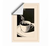 Morning Cup Minimalist Unframed Wall Art Print A1 (84.1×59.4cm), Wall Decor for Living Room, Bedroom, Office & Home, Art Gift