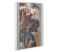 Morning Dawn By Alphonse Mucha Canvas Print | Gallery Wrapped 30mm Frame Wall Art | 30x20 inches | Ready to Hang | Classic Picture | Living Room Bedroom Lounge Office