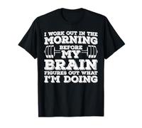 Morning Exercise Beast Funny Gym Fitness Strength Hustle T-Shirt