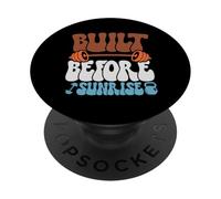 Morning Fitness Workout Motivation Built Before Sunrise PopSockets Adhesive PopGrip