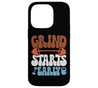 Morning Fitness Workout Motivation Grind Starts Early Case for iPhone 14 Pro