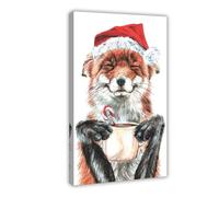 Morning Fox Christmas Canvas Poster Bedroom Decor Landscape Office Room Decor Gift Frame-style 24x36inch(60x90cm)