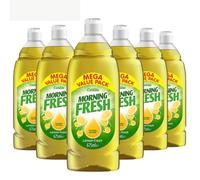 Morning Fresh Lemon Washing Up Liquid, 675ml Bottles, 6 Pack (Lemon)