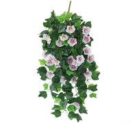 Morning Glory Artificial Trumpet Flower Vine With Construction For Long Term Use In Various Decor Applications(light pink)