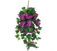 Morning Glory Artificial Trumpet Flower Vine With Construction For Long Term Use In Various Decor Applications(Purple)