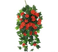 Morning Glory Artificial Trumpet Flower Vine With Construction For Long Term Use In Various Decor Applications(Orange)