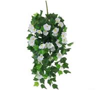 Morning Glory Artificial Trumpet Flower Vine With Construction For Long Term Use In Various Decor Applications(White)