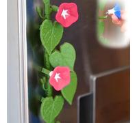Morning Glory Magnet, Morning Glory Climbing Ivy Fridge Magnets, Multifunctional Plant Refrigerator Magnets Decorative, Cute Fridge Flower Vines for Kitchen Decoration(Pink,2set)