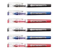 Morning Glory Pro Mach Roller Ball Pen (12 pcs, 6 pcs) 0.38 mm Fine Point Tip (Assorted Colors (6 pcs))