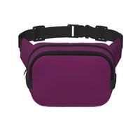 Morning Glory Purple Square Double-Layer Waist Bag with All-Over Print,Durable Twill Fabric, Multi-Pocket Fanny Pack for Outdoor Sports Travel