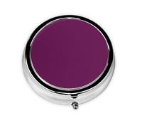 Morning Glory Purple This Small, Round, Three-Compartment Travel Pill Box is Perfect for Storing Daily medications, Vitamins, and on-The-go.