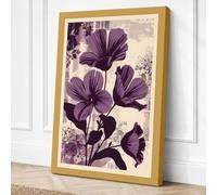 Morning Glory Study Botanical Canvas Wall Art Print 18x12 Inch (46 x 30 cm)