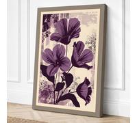 Morning Glory Study Botanical Canvas Wall Art Print 30x20 Inch (76 x 51 cm)
