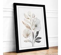 Morning Glory Study Botanical Framed Wall Art Print A2 Black