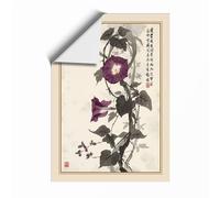 Morning Glory Study Japandi Unframed Wall Art Print A4 (29.7×21cm), Wall Decor for Living Room, Bedroom, Office & Home, Art Gift