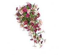 Morning Glory Vine Artificial Decor for Outdoor Garden Patio and Event Backdrops Using Plastic and Lifelike Blossom Representation (B)